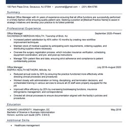 The Highest Quality Medical Office Manager Resume Sample Free Download