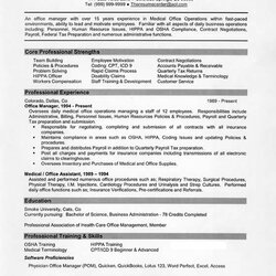 Legit Medical Office Manager Resume Example Examples Sample Resource Professional Samples Billing Credit