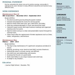 Super Maintenance Man Resume Samples Build Iii