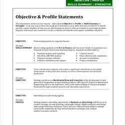 Sublime Resume Objective Statement Template How To Create The Perfect One Engineering
