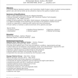 Swell Free Sample Objective For Resume Templates In Ms Word Medical Assistant Statement Resumes