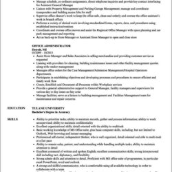 Splendid Office Admin Resume Objective Examples Example Gallery