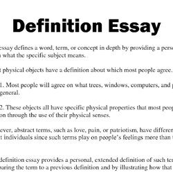 Worthy Essay Examples Definition Extended Example