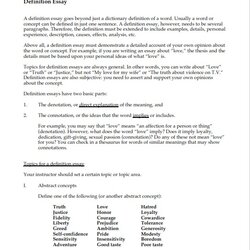 Superb Definition Essay Complete Guide And Examples Understanding The