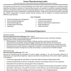 Superb Manufacturing Manager Resume Example Operations Management Resource Functional Cross Professional Team