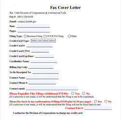 Superlative Free Fax Cover Letter Templates In Ms Word