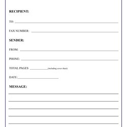 Cool Sample Fax Cover Sheet Template With Examples