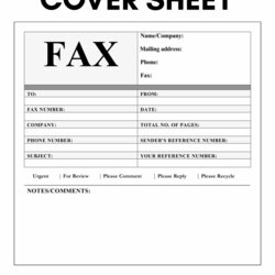 Outstanding Best Printable Fax Cover Sheet For Free At Pin