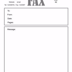 The Highest Standard How Does Fax Cover Sheet Look Like Printable Sample Generic Resume Customize Blank