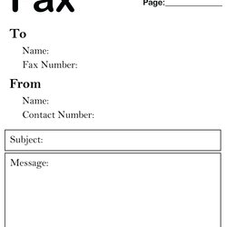 Smashing Printable Fax Cover Sheet Template Google Docs Letter Word Basic Sample Templates Blank Example