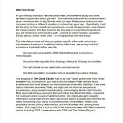 Interview Essay Examples Format Job Sample Samples Doc