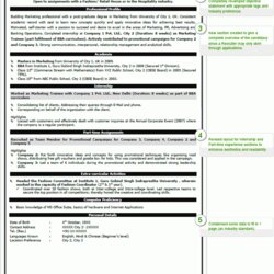 Matchless Resume Format For Engineering Completed Freshers Standard Samples Sample Time Engineer Students