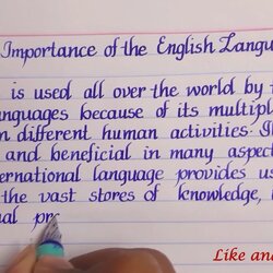 Very Good Essay On Importance Of English Writing Language