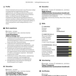 Great Loan Processor Resume Example Sample Samples Experienced Writers Specifically Profession Written Image