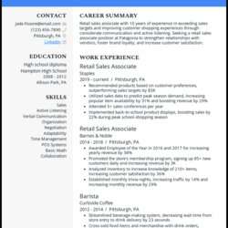 Wonderful Retail Sales Associate Resume Examples For Example