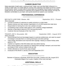 Capital Sales Associate Resume Sample Writing Tips Companion Retail Examples Format