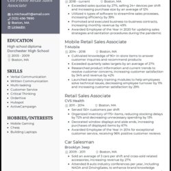 Spiffing Retail Sales Associate Resume Examples For Cell Phone Example
