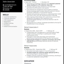 Tremendous Sales Associate Resume Examples For Resumes Works Example