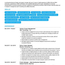 Perfect Project Manager Resume Sample In Skills Resumes Page