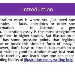 Swell Illustration Essay Writing Help Presentation Free Introduction Examples