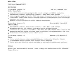 Swell United States Marine Resume Examples And Tips Job Landing Five Key