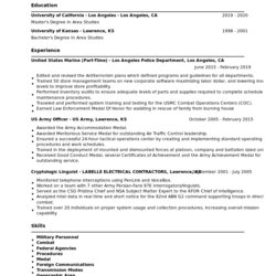 Capital United States Marine Resume Examples And Tips Landing Job Five Key