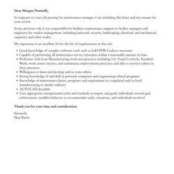 Tremendous Maintenance Manager Cover Letter Velvet Jobs Template