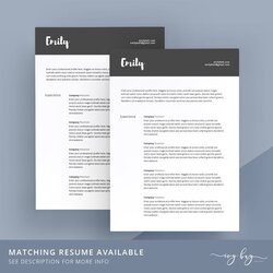 High Quality Modern Cover Letter Template Letterhead Word
