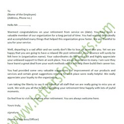 Admirable Retirement Congratulations Letter To Employee From Employer Sample Well