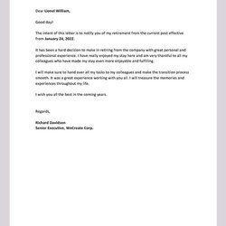 Supreme Retirement Letter To Employer Template Google Docs Word