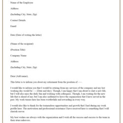 Fine Retirement Farewell Letter To Employer Best Template Sample Example Format Navigation Post
