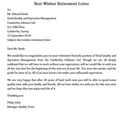 Retirement Letter To Employer Free Sample Useful Resignation Amazed Intention