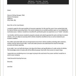 Super Resume Cover Letter Examples For Insurance Example Gallery