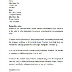Smashing Free Sample Professional Cover Letter Examples In Ms Word Template Example Templates