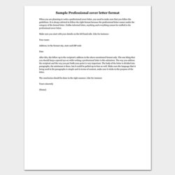 Perfect Cover Letter Template Formats Samples Examples Professional