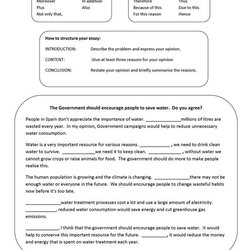 How To Write An Opinion Essay English Worksheets Writing