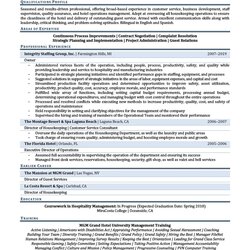 Wizard Director Of Housekeeping Resume Example Samples Examples Scaled