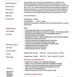 Fantastic Housekeeping Resume Cleaning Sample Templates Job Description Template Skills Maintenance Pic Apr