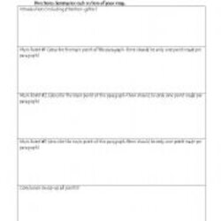 English Worksheets Paragraph Essay Outline Worksheet Printable
