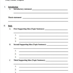 Outstanding Essay Outline Template Printable Business Mentor Image