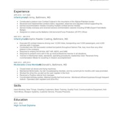 Wizard Infantryman Resume Examples And Tips Job