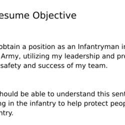 Wonderful Top Infantry Resume Objective Examples