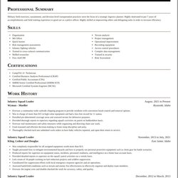 High Quality Marine Corps Infantry Officer Resume Examples Example Gallery