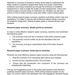 Swell Writing Summary Paper How Do Write Research Example Essay Examples Papers Impressive Conclusion Format