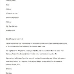 Great New Job Resignation Letters Doc Letter Sample Example Template Business Templates