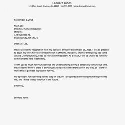 Outstanding Get Our Example Of Resignation Letter Due To New Job Opportunity For