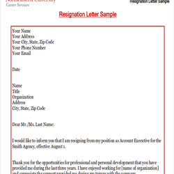 Preeminent Immediate Resignation Letter For New Job Sample Examples Word Professional