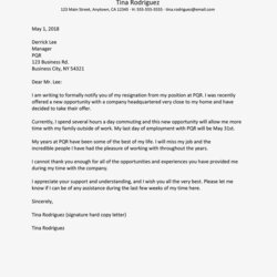 Of Resignation Letter Sample For New Job Opportunity Accepting Offered
