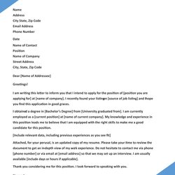 Exceptional Letter Of Intent For Job Editable Template Pack Premium Qualifications Internship Business