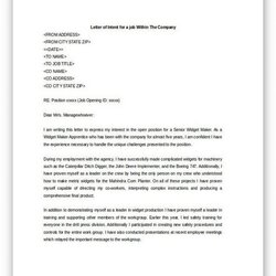 Smashing Best Sample Letter Of Intent Template That You Must Have Hennessy Letters For Job